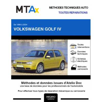 MTA Expert Volkswagen Golf IV HAYON 3 portes de 01/1998 à 06/2005