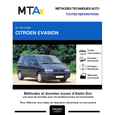 MTA Expert Citroen Evasion MONOSPACE 5 portes de 07/1994 à 09/2002