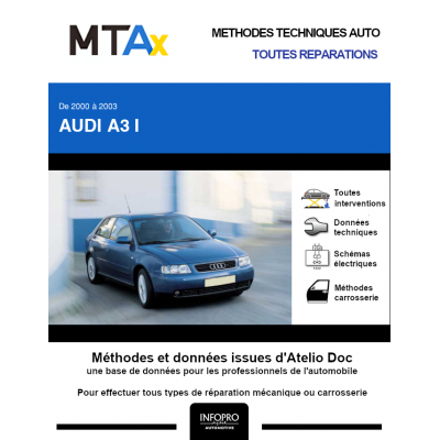MTA Expert Audi A3 I HAYON 3 portes de 10/2000 à 06/2003