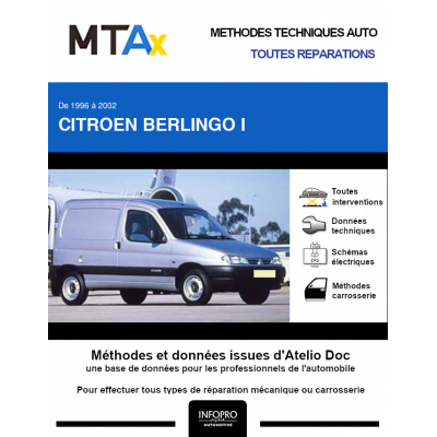 MTA Expert Citroen Berlingo I FOURGON 3 portes de 07/1996 à 11/2002