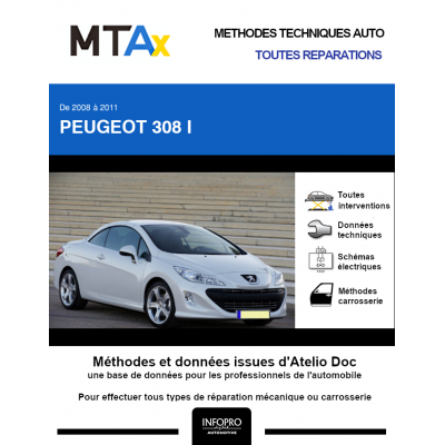 MTA Expert Peugeot 308 I CABRIOLET 2 portes de 07/2008 à 03/2011