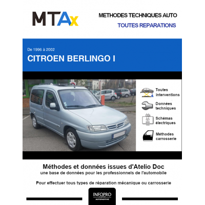 MTA Expert Citroen Berlingo I BREAK 4 portes de 09/1996 à 11/2002