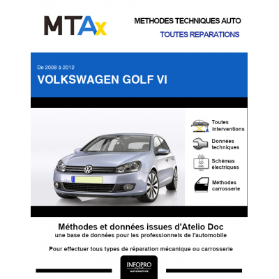 MTA Expert Volkswagen Golf VI HAYON 5 portes de 10/2008 à 04/2013