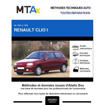 MTA Expert Renault Clio I HAYON 3 portes de 03/1994 à 03/1996