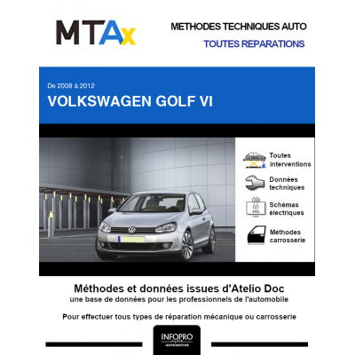 MTA Expert Volkswagen Golf VI HAYON 3 portes de 10/2008 à 04/2013