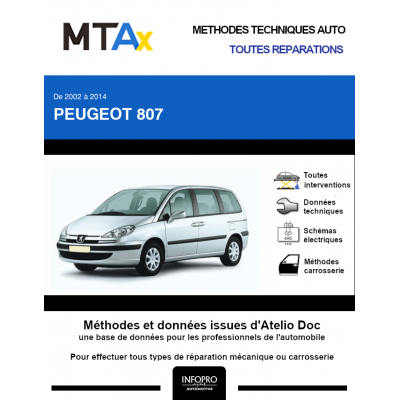 MTA Expert Peugeot 807 MONOSPACE 5 portes de 06/2002 à 12/2014