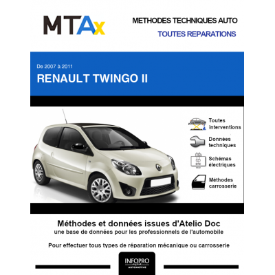 MTA Expert Renault Twingo II HAYON 3 portes de 06/2007 à 11/2011