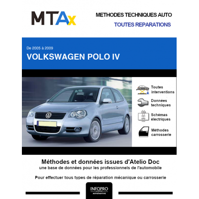 MTA Expert Volkswagen Polo IV HAYON 3 portes de 05/2005 à 09/2009