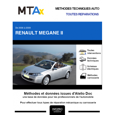 MTA Expert Renault Megane II CABRIOLET 2 portes de 01/2006 à 08/2009