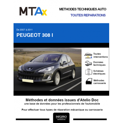 MTA Expert Peugeot 308 I HAYON 3 portes de 09/2007 à 03/2011