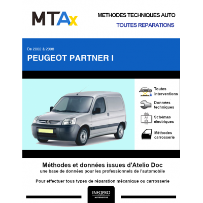 MTA Expert Peugeot Partner I FOURGON 3 portes de 12/2002 à ce jour
