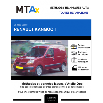 MTA Expert Renault Kangoo I FOURGON 3 portes de 03/2003 à 06/2010