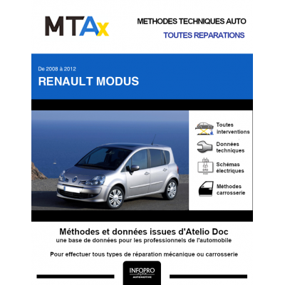 MTA Expert Renault Modus HAYON 5 portes de 01/2008 à 12/2012