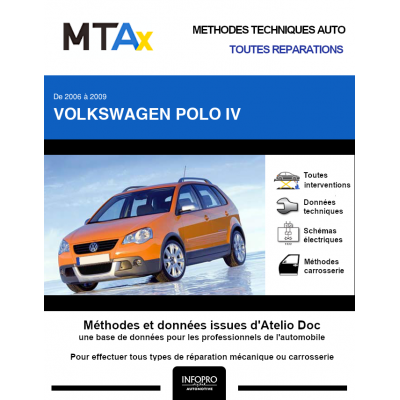 MTA Expert Volkswagen Polo IV HAYON 5 portes de 03/2006 à 09/2009