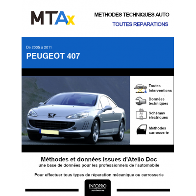 MTA Expert Peugeot 407 COUPE 2 portes de 10/2005 à 12/2011