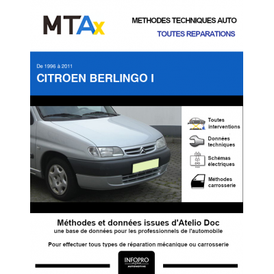 MTA Expert Citroen Berlingo I PLANCHER CABINE 2 portes de 07/1997 à 11/2002