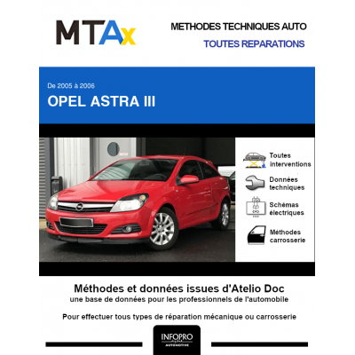 MTA Expert Opel Astra III HAYON 3 portes de 02/2005 à 12/2006