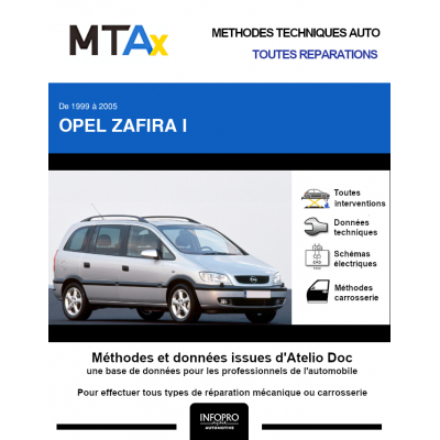 MTA Expert Opel Zafira I MONOSPACE 5 portes de 03/1999 à 07/2005