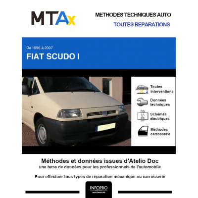 MTA Expert Fiat Scudo I CHASSIS CABINE 2 portes de 04/1996 à 12/2003