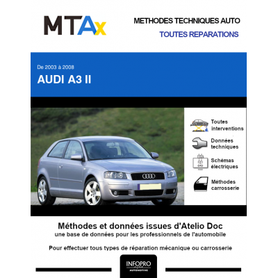 MTA Expert Audi A3 II HAYON 3 portes de 06/2003 à 06/2008