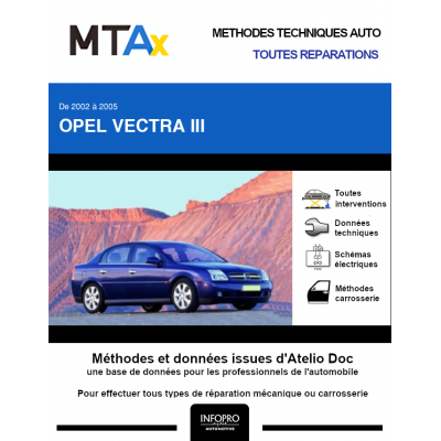 MTA Expert Opel Vectra III BERLINE 4 portes de 06/2002 à 10/2005