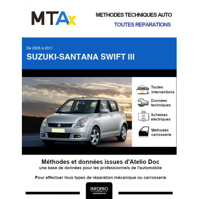 MTA Expert Suzuki-santana Swift III HAYON 5 portes de 03/2005 à 04/2011