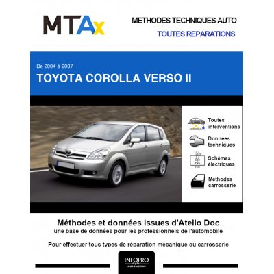 MTA Expert Toyota Corolla verso II MONOSPACE 5 portes de 05/2004 à 06/2007