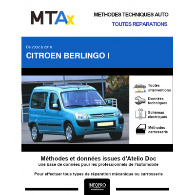 MTA Expert Citroen Berlingo I BREAK 4 portes de 11/2002 à 10/2010