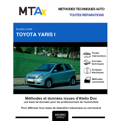 MTA Expert Toyota Yaris I HAYON 3 portes de 03/2003 à 12/2005