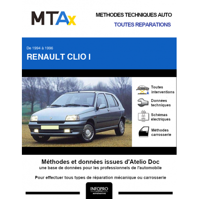MTA Expert Renault Clio I HAYON 5 portes de 03/1994 à 03/1996