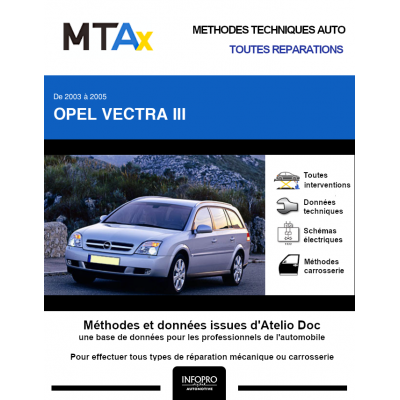 MTA Expert Opel Vectra III BREAK 5 portes de 12/2003 à 10/2005