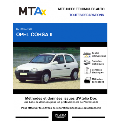 MTA Expert Opel Corsa II HAYON 3 portes de 03/1993 à 04/1997