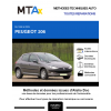 MTA Expert Peugeot 206 HAYON 5 portes de 09/1998 à 03/2009