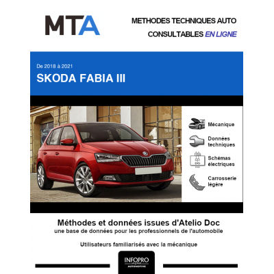 MTA Skoda Fabia III HAYON 5 portes de 09/2018 à ce jour