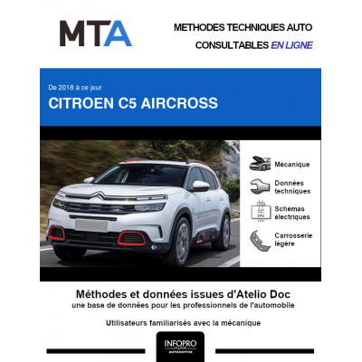 MTA Citroen C5 aircross BREAK 5 portes de 09/2018 à ce jour