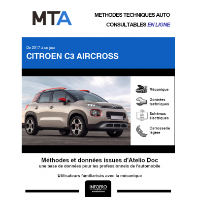 MTA Citroen C3 aircross HAYON 5 portes de 09/2017 à ce jour
