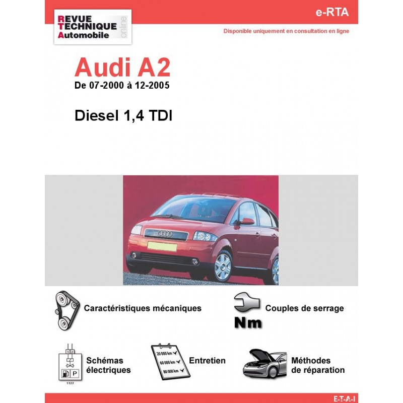 Revue Technique Audi A2 Diesel (RTA) Site officiel ETAI