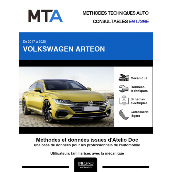 MTA Volkswagen Arteon HAYON 5 portes de 06/2017 à ce jour