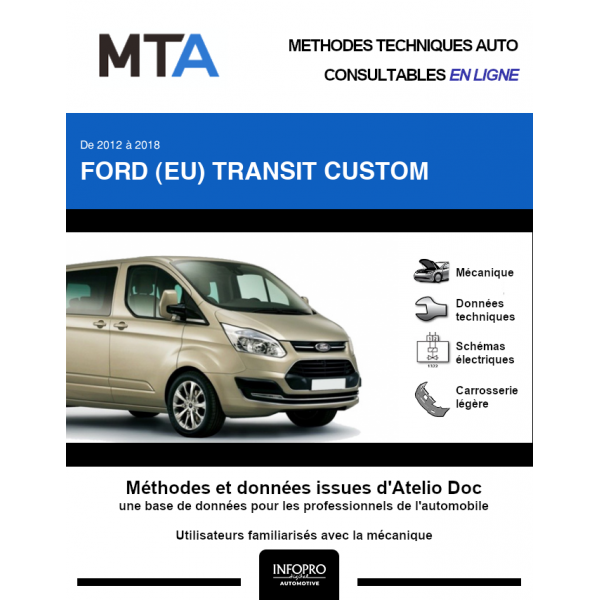 MTA Ford (eu) Transit custom COMBI 5 portes de 04/2016 à 03/2018