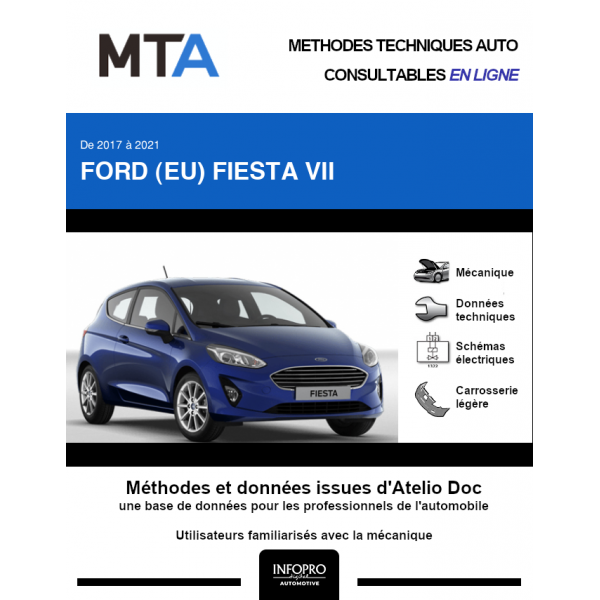MTA Ford (eu) Fiesta VII HAYON 3 portes de 06/2017 à 12/2021