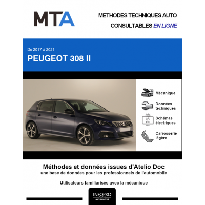 MTA Peugeot 308 II HAYON 5 portes de 04/2017 à ce jour