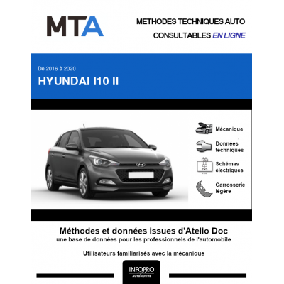 MTA Hyundai I10 II HAYON 5 portes de 09/2016 à ce jour