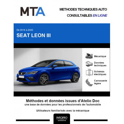 MTA Seat Leon III HAYON 3 portes de 10/2016 à ce jour