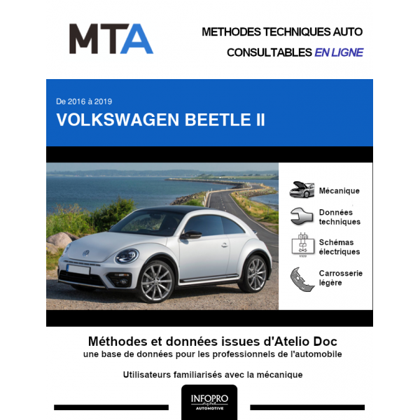 MTA Volkswagen Beetle II HAYON 3 portes de 06/2016 à ce jour