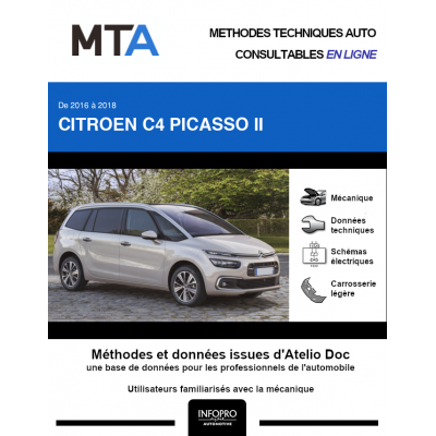 MTA Citroen C4 picasso II MONOSPACE 5 portes de 09/2016 à ce jour