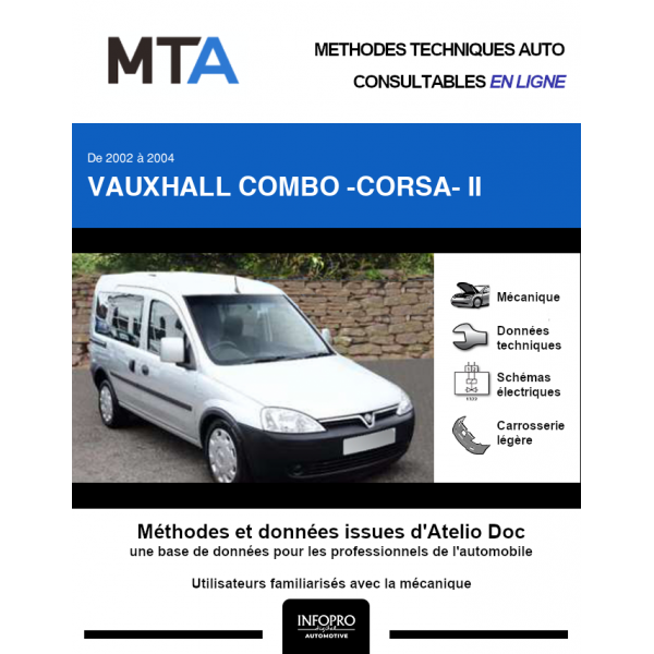 MTA Vauxhall Combo -corsa- II BREAK 5 portes de 04/2002 à 07/2004