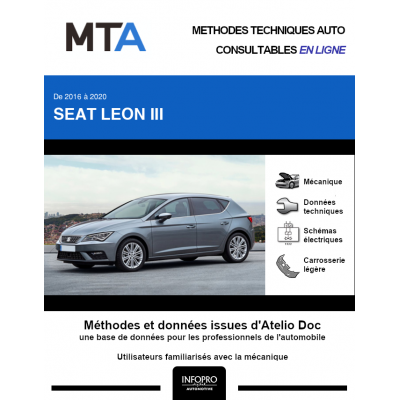 MTA Seat Leon III HAYON 5 portes de 10/2016 à ce jour
