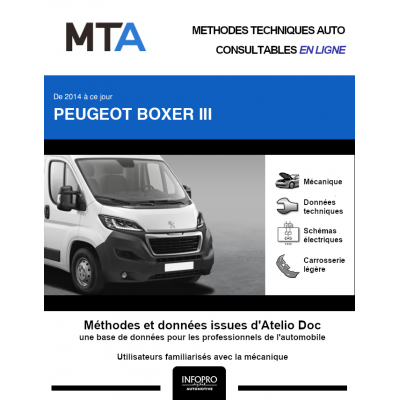 MTA Peugeot Boxer III CHASSIS DOUBLE CABINE 4 portes de 06/2014 à ce jour