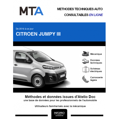 MTA Citroen Jumpy III FOURGON 4 portes de 03/2016 à ce jour