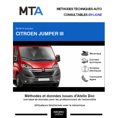 MTA Citroen Jumper III CHASSIS DOUBLE CABINE 4 portes de 06/2014 à ce jour